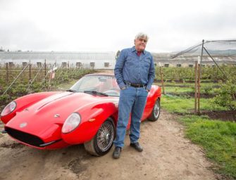 Jay Leno drives a car made out of cannabis